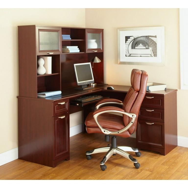 Realspace magellan collection corner cheap desk classic cherry