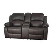 Lifestyle Furniture LGS2890-L Utica Reclining Loveseat, Dark Brown - 40 x 74.5 x 37 in.