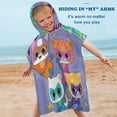 thumbnail image 5 of Super Kitties Kids Beach Towels with Hood Soft Quick Dry Absorbent Hooded Towels Bath Robe for Swim Pool Bath Poncho Towels, 5 of 7