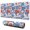 Pioneer Flower Floral-1, variant on Long Mouse Pads for Desk,Pioneer Flower Floral Print Pattern Desk Mats on Top Of Desks, Desk Mouse Pad Extra Large with 3mm Non-Slip Base and Stitched Edge for Gaming,Office,Work,Home 31.5"x11.8"