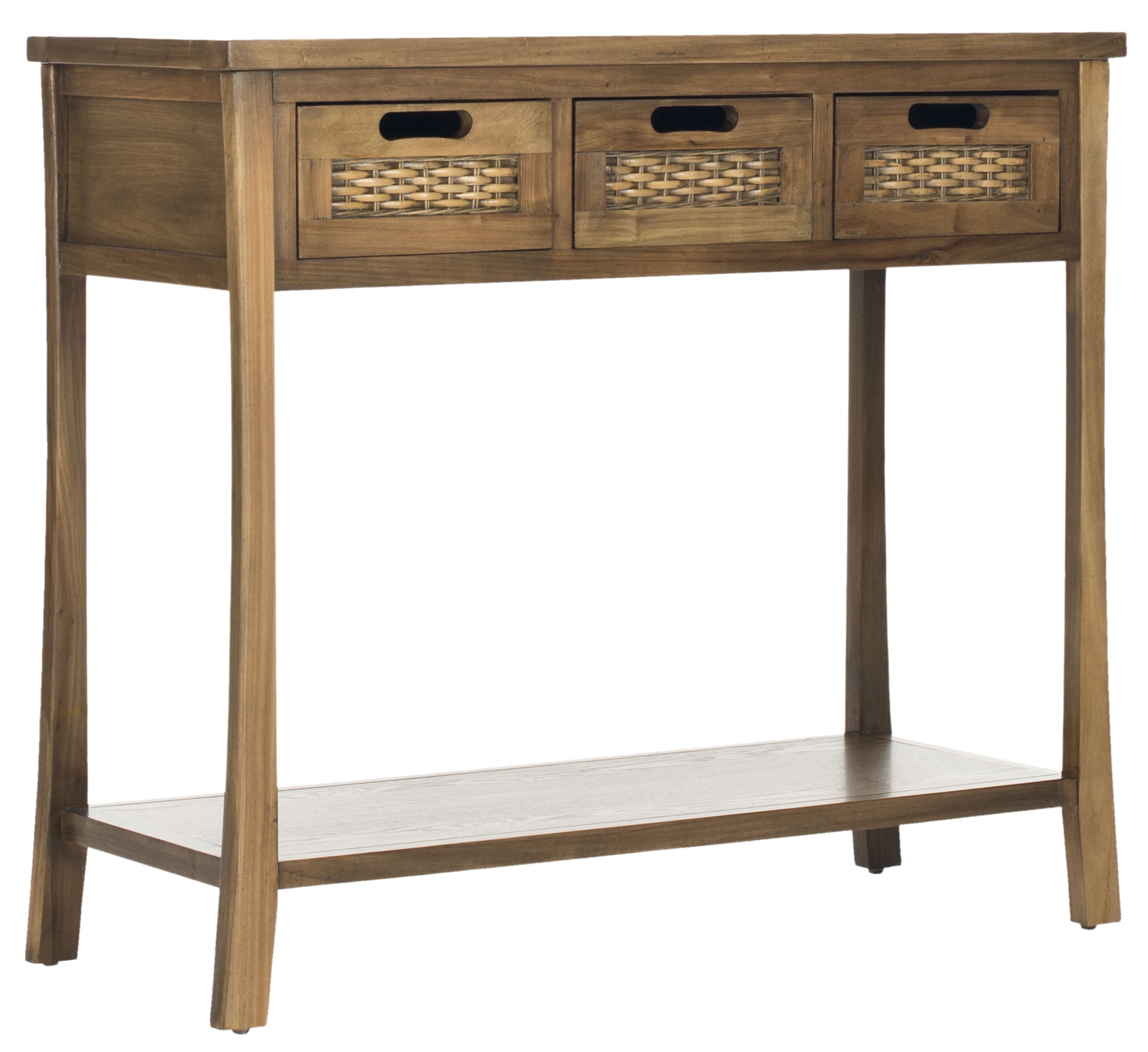 SAFAVIEH Autumn Country Rustic 3 Drawer Storage Console, Oak