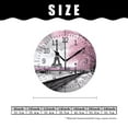 thumbnail image 2 of 14 Inch Wall Clock Battery Operated Silent Clock Decorative for Office, Kitchen, Outdoor, Living Room，Paris Eiffel Tower France Oil Painting Artwork Creative, 2 of 4