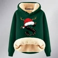 thumbnail image 4 of WILLBEST Sudadera con Capucha para Mujer, con Estampado de Letras Navideñas, de Lana Gruesa, Cálida para El Invierno XXX-Grande, 4 of 4