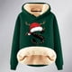 thumbnail image 4 of WILLBEST Sudadera con Capucha para Mujer, con Estampado de Letras Navideñas, de Lana Gruesa, Cálida para El Invierno Grande, 4 of 4