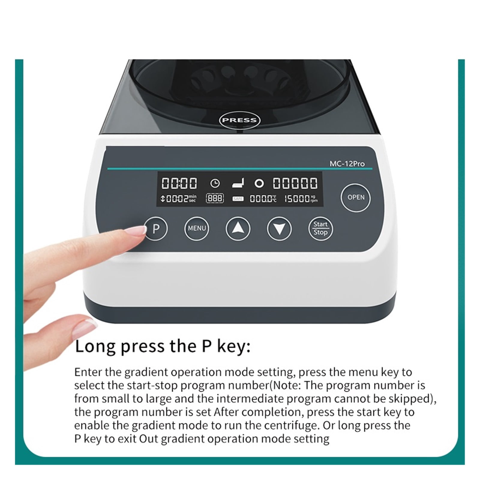 Pcr Micro Centrifuge Machine Digital High-speed Prp Plasma Centrifuge Lab 12000rpm 0.2/0.5/1.5/2ml Centrifuge Tube ,Easy to Operate