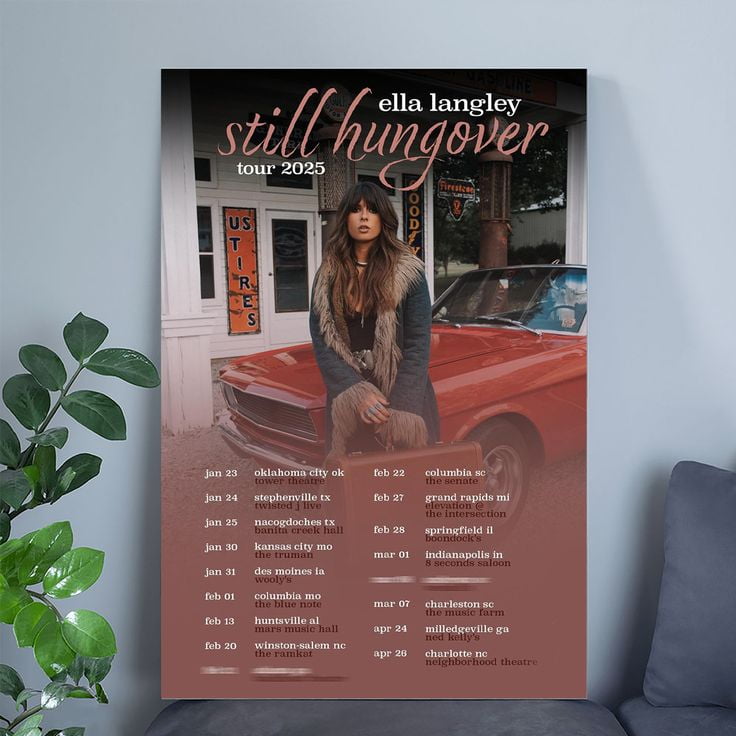 Music Poster Ella Langley Still Hungover Tour 2025 New Size 24