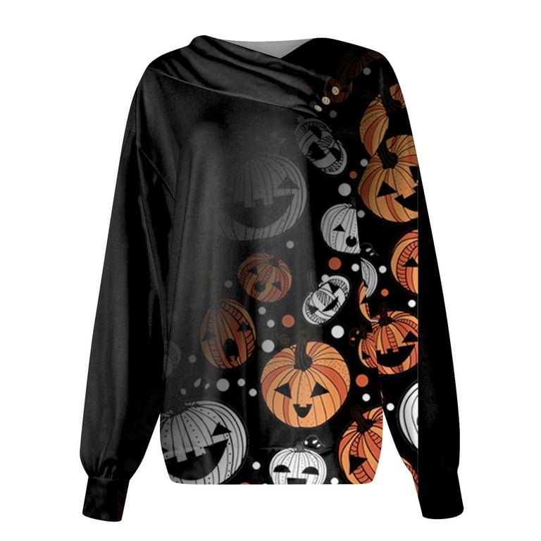  YFJRBR Deals I'm Ok It's Not My Blood Womens Printed Casual  Long Sleeve Sweatshirt Halloween Shirts For Women Plus Size Hoodies today  deals prime clearance : Clothing, Shoes & Jewelry