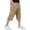 Khaki_007, variant on Men's Capri Long Twill Cargo Shorts Outdoor Hiking Below Knee Short Relaxed Fit Casual Classic Cotton Shorts with Multi-Pocket Black XXXL