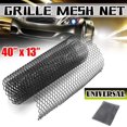 thumbnail image 4 of Universal 40"x13" Car Grill Mesh Net Aluminum Alloy, Automotive Grille Insert Bumper Grille Net Mesh Sheet Grill Hole Fit for Car Bumper Body Kit, Black, 4 of 9