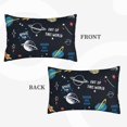 thumbnail image 2 of Pofeuu Space Print Polyester Microfiber Plush Pillowcases, Super Soft and Cozy Pillow Case Covers with Envelop Closure（Pillow core not included）-16"x24", 2 of 6