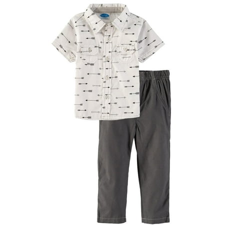 Bon Bebe Boys 12-24 Months Printed Woven Pant Set (Charcoal 18 Months)