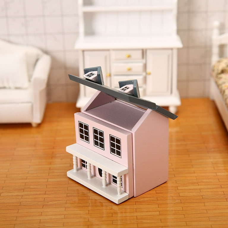 1pc 1:12 DIY Dollhouse Miniature Doll House Villa Kits Fantasy Town  Assembly House Handcrafts