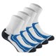 thumbnail image 1 of Rohner Basic calcetines de deporte unisex, paquete de 4 - Quarter Sport, mezcla de algodón Blanco/Azul 39-42, 1 of 3