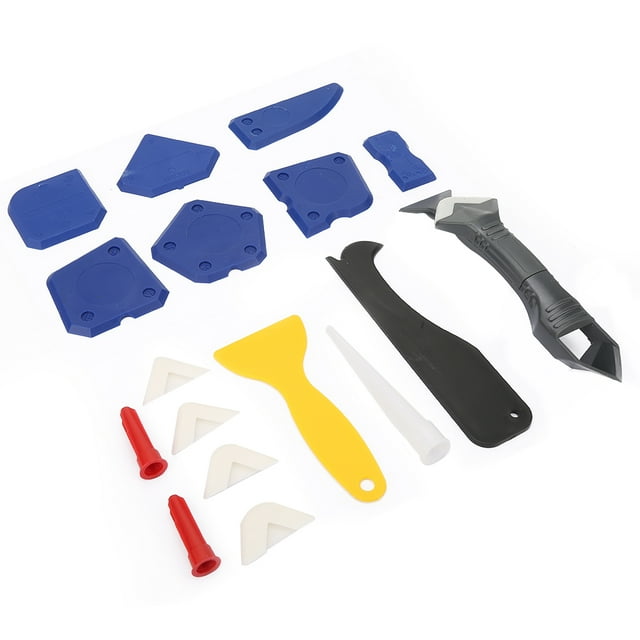 Kit de herramientas NikouMX raspador de cemento de vidrio 18 piezas removedor de sellador de silicona