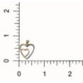 thumbnail image 4 of 14k Tri-tone Gold Diamond-cut Heart Pendant and Cable Chain, 4 of 5