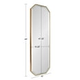 thumbnail image 2 of Kate and Laurel Rhodes Modern Full Length Framed Octagon Wall Mirror, 16 x 48, Gold, Decorative Glam Geometric Wall Accent, 2 of 7