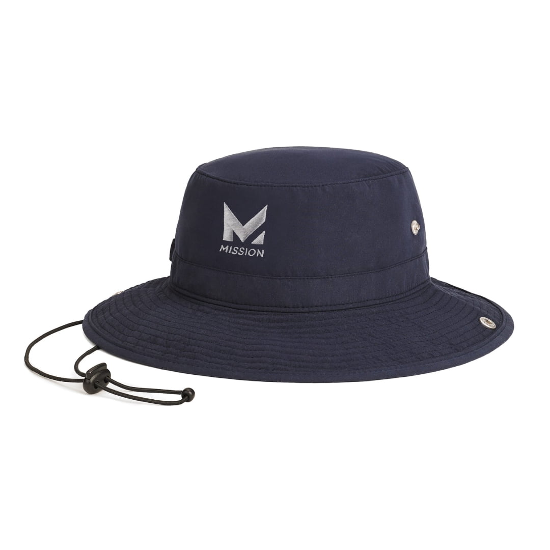 MISSION Cooling UPF Bucket Hat - Unisex Sun Hat for Hiking, Golfing & Fishing - Sweat & Water Activated Technology - Navy