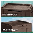 thumbnail image 3 of WDZS 30 Gallon Resin Deck Box 2 Pack Outdoor Indoor Waterproof Storage Box for Patio Furniture Pool Accessories Storage for Cushion Garden Tools (Brown, 2 Pack), 3 of 7