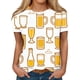 thumbnail image 1 of Camisetas de Manga Corta para las Mujeres Impresas Cuello Redondo Camiseta Casual, Camisetas Casuales de Mujer, 1 of 5