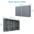 thumbnail image 4 of VIPEK V50C Black Portable Closet Rack with Grey Cover, Extra Large Coverd Clothes Rack, Multi-Functional Freestanding Wardrobe Closet Heavy Duty Clothing Rack for Hanging Clothes, 4 of 11