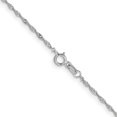 thumbnail image 4 of Auriga Fine Jewelry 14K White Gold 1 mm Singapore Chain Necklace for Women 24", 4 of 6