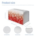 thumbnail image 3 of FUIALDOLG Waterproof Tissue Box Cover, Rectangle PU Leather Car Tissue Holder, Decorative Facial Paper Organizer Dispenser for Bathroom, Night Stands, Desk, 9.7"X5.2"X5.1" -Snowflakes, 3 of 7