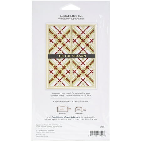 UPC: 0813233047410 | Spellbinders Etched Dies-Kaleidoscope Plaid