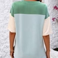 thumbnail image 4 of Fiudx Ofertas Del Día Camisetas Holgadas de Manga Corta Coloridas con Cuello Redondo Nuevas de Verano para Mujer, 4 of 6
