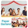thumbnail image 4 of Uxcell 4Pcs Total 40Ft Four-Leaf Tissue Paper Garland Hanging Streamers, White, 4 of 5
