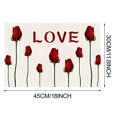 thumbnail image 3 of FYTPOV Romantic Rectangle Placemats, Roses Hearts Placemats for Kitchen and Dining, Valentines Day Decorations, Christmas Placemats for Party Home Decor, Table Decor, 18x13 inch, 3 of 6