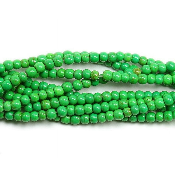 8mm Green Howlite Glossy Round Beads Genuine Gemstone Natural Jewelry Making