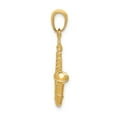 thumbnail image 2 of 14k Yellow Gold 3-D Saxophone Pendant, 2 of 4