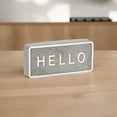 thumbnail image 2 of Contemporary Home Living Rectangular Raised Hello Metal Sign - 8.5", 2 of 5