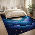 thumbnail image 3 of ODIKA 8'x10' Washable Area Rug Large Galaxy Starry Planets Motif Planetary Stars Themed Science for King Size Bedroom Under Bed, Master Suite, Non-Shedding, Easy Care, 3 of 7