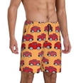 thumbnail image 2 of Kdxio Red Cars Print Mens Sleep Shorts Bottoms Soft Comfy Pajama Wear Pants with Drawstring Pockets, 2 of 7