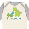 thumbnail image 4 of Inktastic Dinosaur Little Brother Green Boys Long Sleeve Baby Bodysuit, 4 of 5