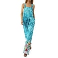 thumbnail image 4 of nvzhuang Women Casual Bodysuit, Floral Printed Wide Leg Sleeveless Loose Sling Long Jumpsuit, 4 of 9
