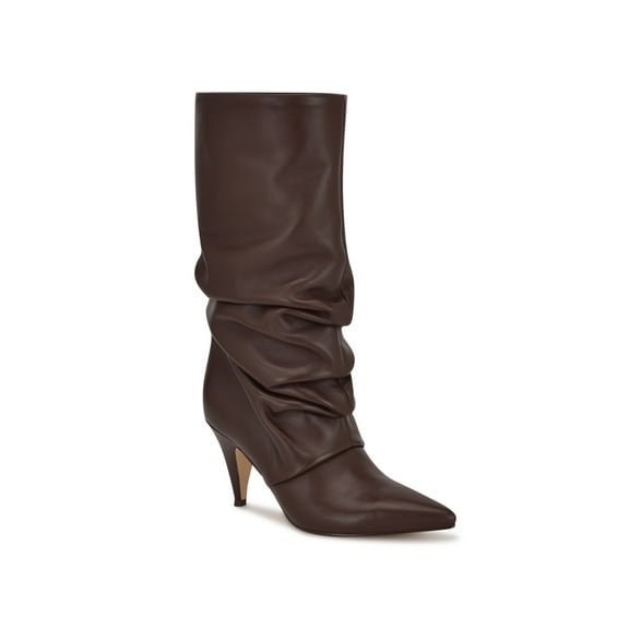 Nine West Primer Slouchy Dress Boots for Women, Dark Brown, 7M
