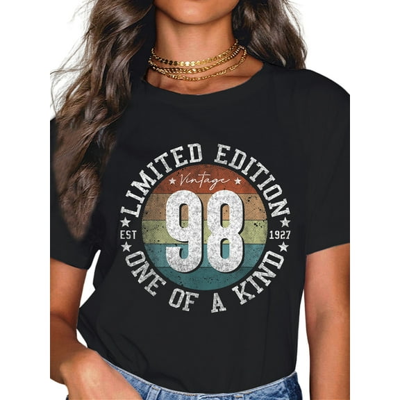 100% Cotton 98 Year Old Gifts Vintage 1927 Limited Edition 98th Birthday T-Shirt
