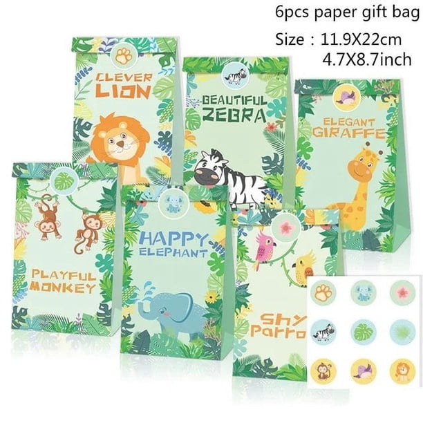 Decoraciones para fiesta temáticas de animales de la selva, vajilla de papel desechable para Safari en la jungla, platos para Baby Shower, suministros de fiesta de cumpleaños para niños