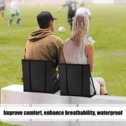 Outdoor Seat Cushion with Backrest Foldable Waterproofs PU1eatherComfort Support for Stadium Use