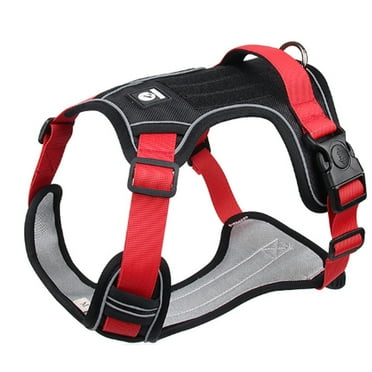 GASTROPOD Dog Harness,Double Oxford Cloth Harness,Back Safety Traction D-ring Dog Harness with Handle,Black