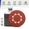 thumbnail image 2 of LINCONSON 100 Pack Sanding Disc Hook & Loop Orbit Sandpaper Ultra Dust Extraction Hole Configuration (120 Grit), 2 of 6