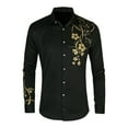 thumbnail image 4 of Mens Dress Shirts Long Sleeve Fashion Mens Long Sleeve Cardigan Button Blouse Printed Dress Shirts Tops Mens Shirts Long Sleeve Mens Long Sleeve Shirts Long Sleeve Dress Mens Fashion Shirts, 4 of 5