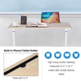 thumbnail image 3 of Portable Mobile Standing Desk, 27.9" to 37.4" Height Adjustable Laptop Desk Bedside Couch Rolling Computer Table with Lockable Wheels, 3 of 7