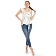 thumbnail image 5 of Blusa asimétrica con botones y cinturón Roman Fashion/Juvenil, 20287 (Arena) beige G, 5 of 5