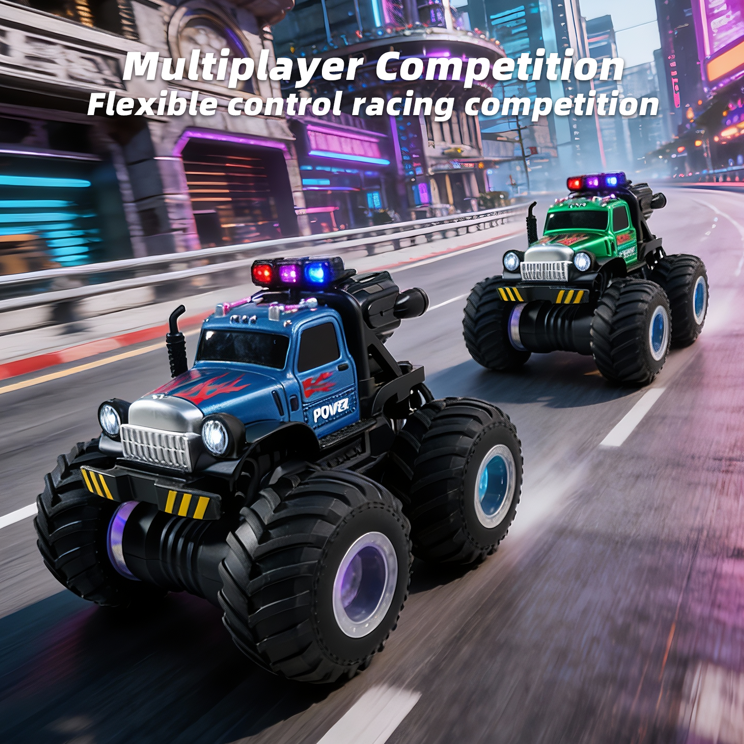 HNH Off Road Remote Control Car, RC Crawler Monster Trucks for Boys, RC Car Gift for Kids 3-10 Years-Green