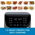 thumbnail image 4 of Kenmore 8-Quart Digital Air Fryer,1700W Programmable Air Fryer with 12 Preset Cooking Functions, Touchscreen Controls, Adjustable Temperature & Timer, Viewing Window, Stainless Steel, 4 of 5