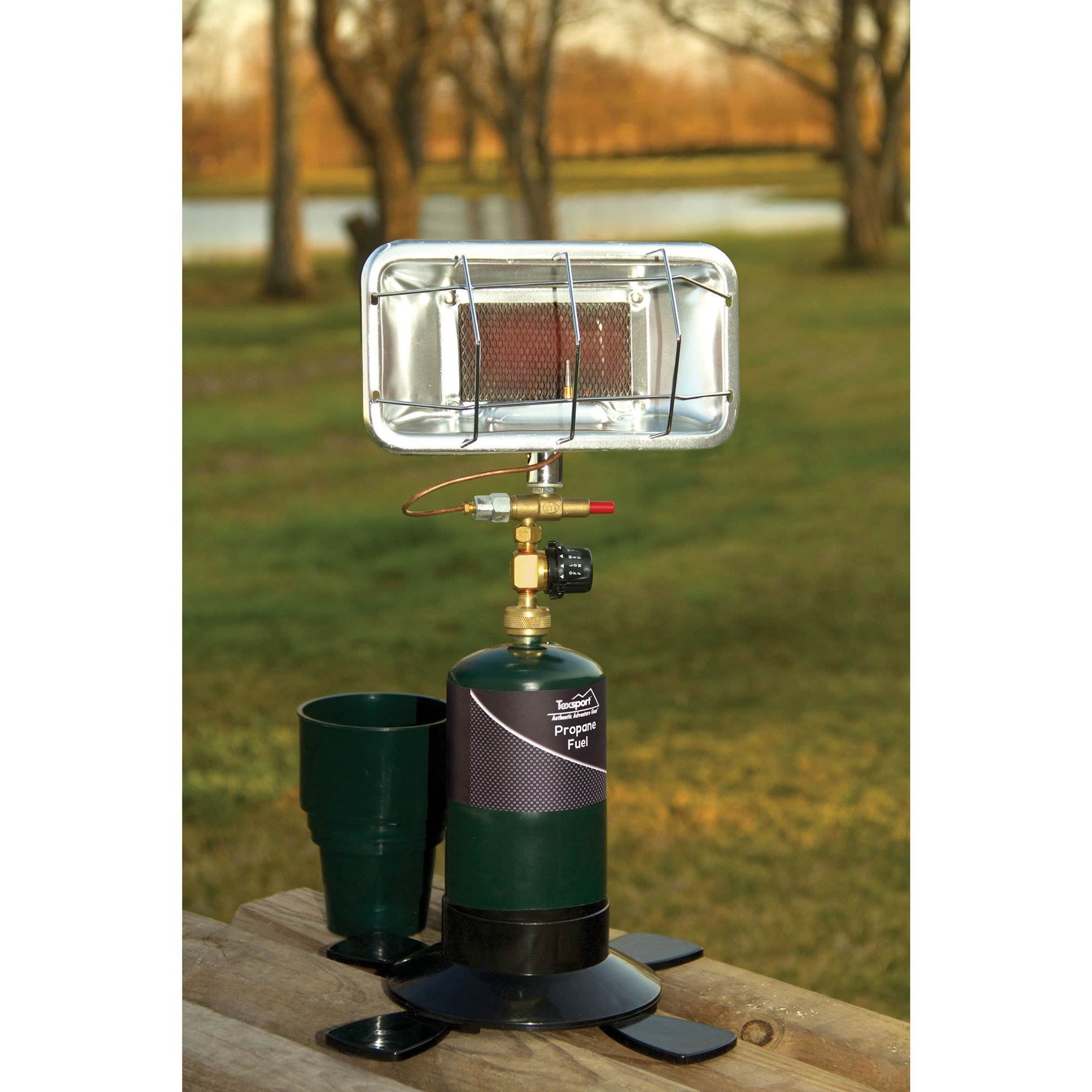 Texsport Sportsmate Portable Stainless Steel Propane Heater w/ Plastic
