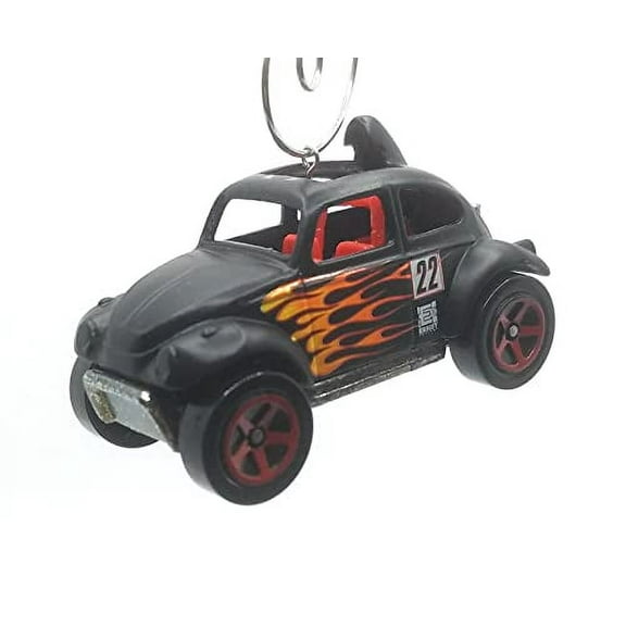 Christmas Ornament for Volkswagen Baja Bug Black Flames